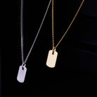Small Plate Necklace In Silver