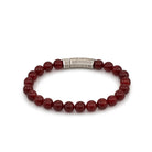 Thick Agate Bracelet In Silver