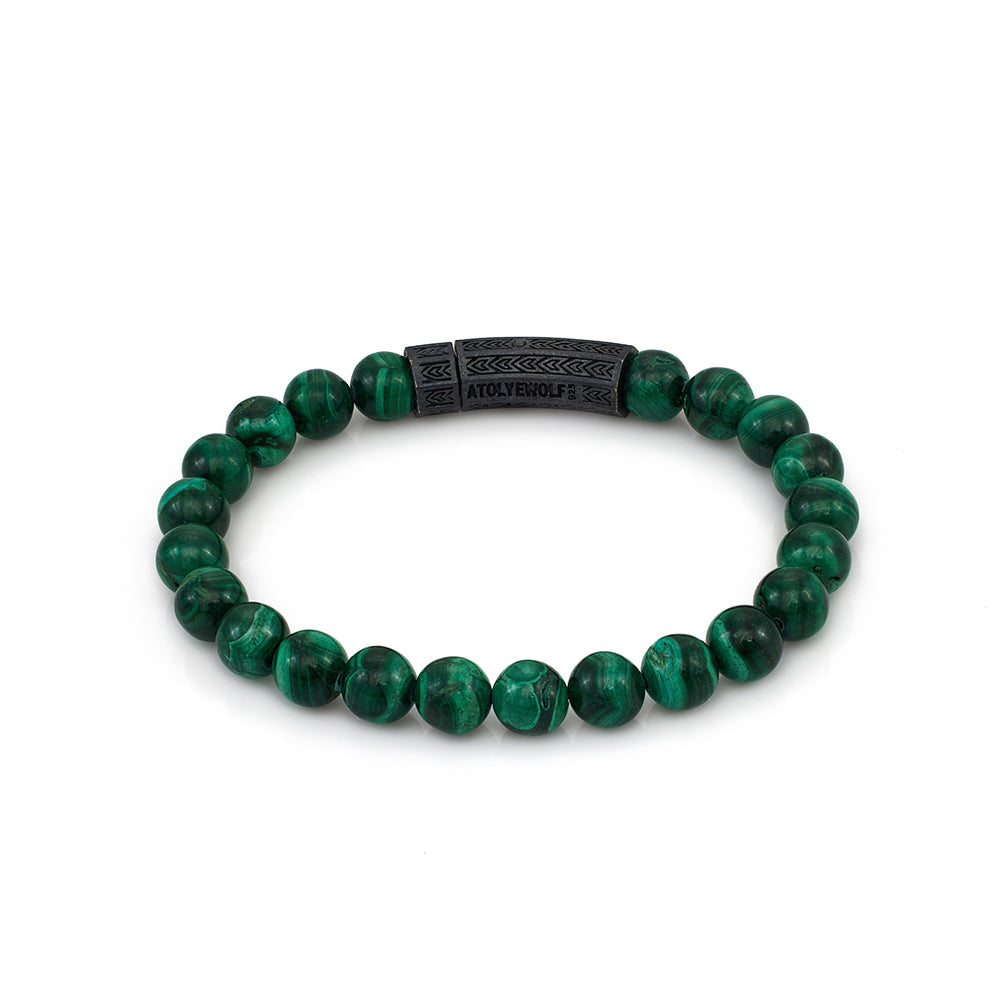 Thick Malachite Bracelet In Oxide