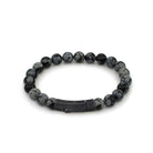 Thick Obsidian Bracelet In Oxide