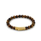 Thick Tiger Eye Bracelet In Gold