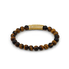 Thick Tiger Eye Bracelet In Gold