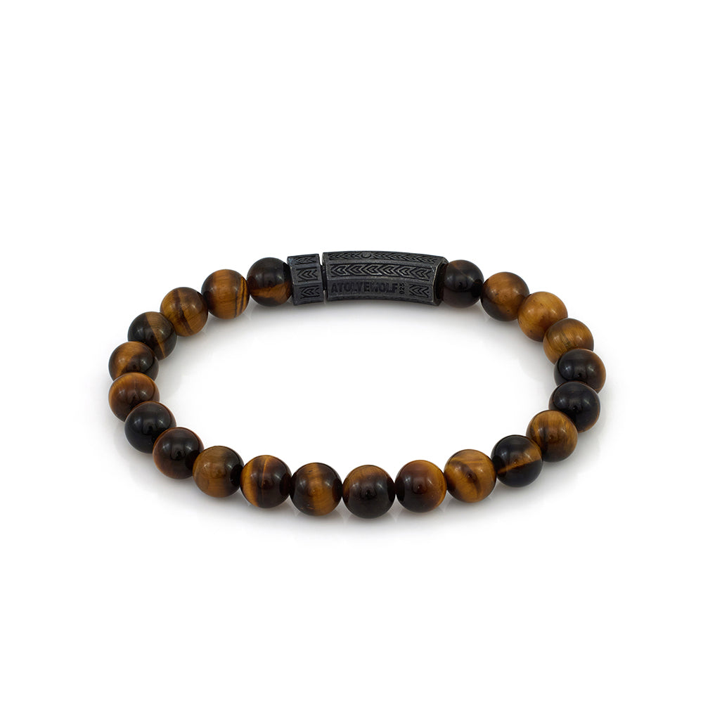 Thick Tiger Eye Bracelet In Oxide