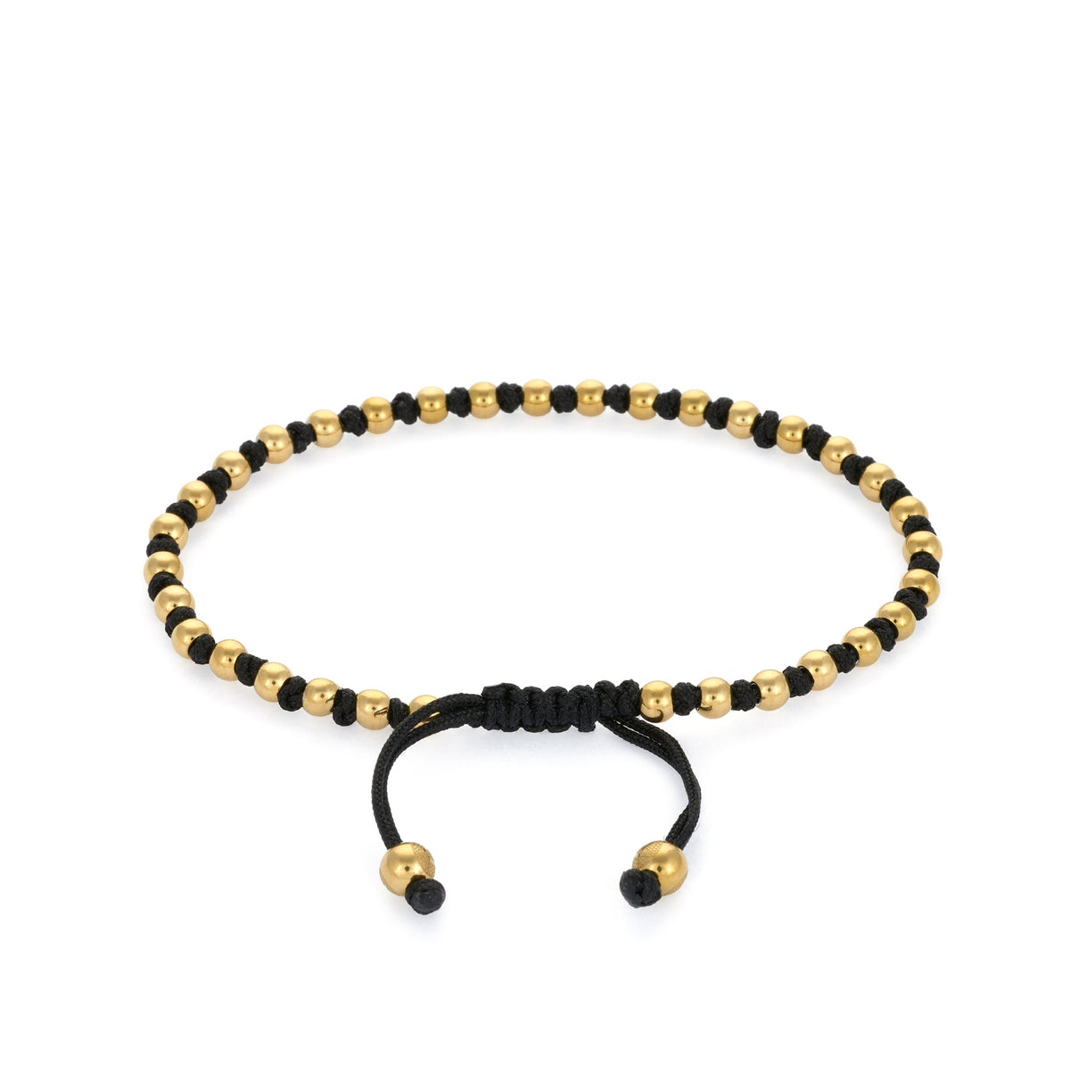 Macrame Balls Bracelet In Gold