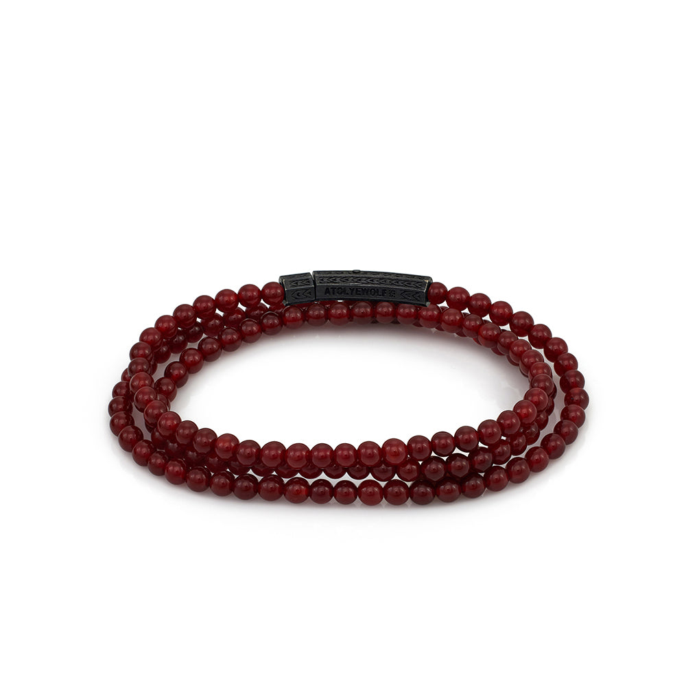 Triple Agate Bracelet In Oxide