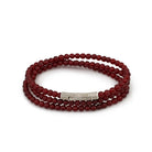 Triple Agate Bracelet In Silver