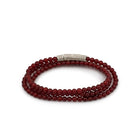 Triple Agate Bracelet In Silver