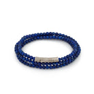 Triple Lapis Bracelet In Silver