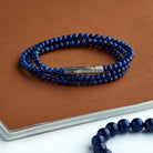 Triple Lapis Bracelet In Silver