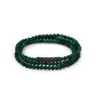 Triple Malachite Bracelet In Oxide