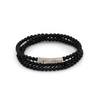 Triple Onyx Bracelet In Silver