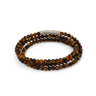 Triple Tiger Eye Bracelet In Silver