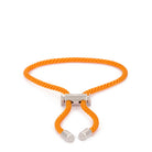 Orange Lace Bracelet In Silver