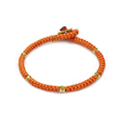 Orange Snake Knot Bracelet In Gold