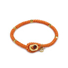 Orange Snake Knot Bracelet In Gold