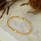 White Baguette Bracelet In Gold