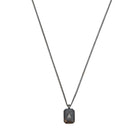 White Baguette Necklace In Oxide