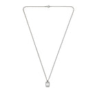 White Baguette Necklace In Oxide