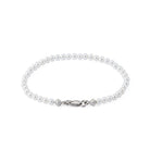 White Pearl Bracelet In Silver