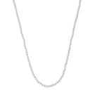 White Pearl Necklace In Silver