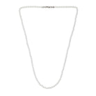 White Pearl Necklace In Silver