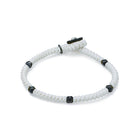 White Snake Knot Bracelet In Oxide