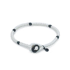 White Snake Knot Bracelet In Oxide