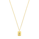 White Stone Necklace In Gold