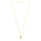 White Stone Necklace In Gold