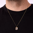 White Stone Necklace In Gold