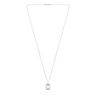 White Stone Necklace In Silver