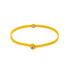 Yellow Octagon Macrame Bracelet In Gold