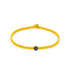 Yellow Octagon Macrame Bracelet In Oxide