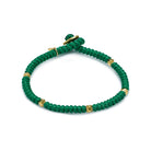 Green Snake Knot Bracelet In Gold