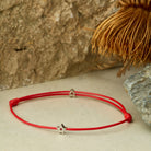 Red Star Chance Bracelet In Silver