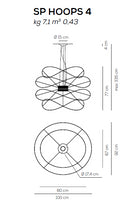 HOOPS 4L SARKIT SİYAH Ø100X77CM 34W LED 3000K
