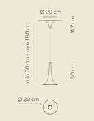 Nafir 1L Sarkit Beyaz-Gold 20X44 Cm H Max 180 Cm 1Xgu10