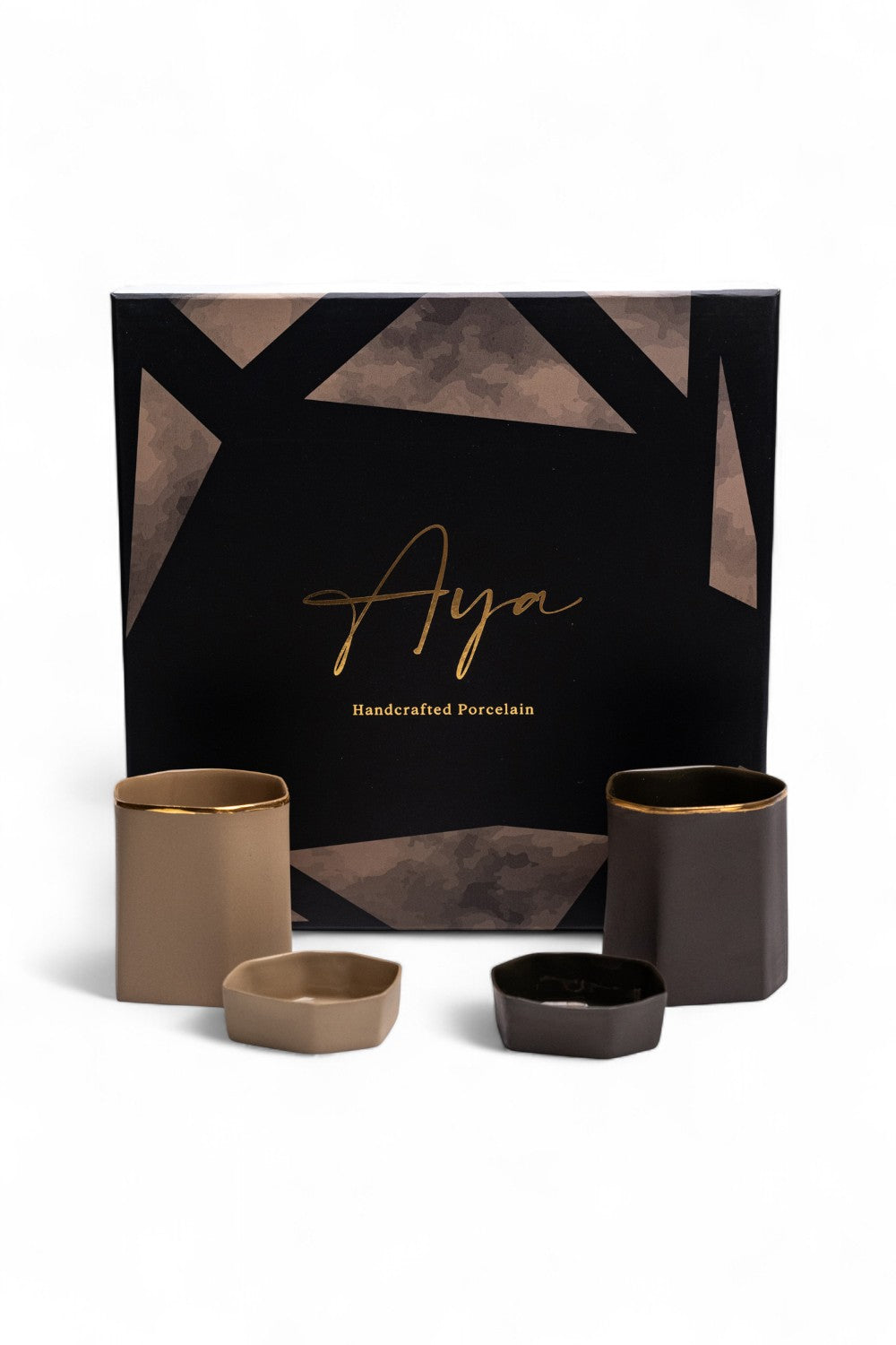 Perge Serisi Hediye Kutulu İkili Porselen Bardak Seti - 0