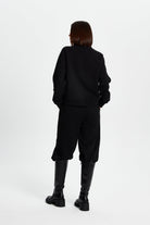 Siyah Retro Logolu Sweatshirt