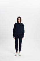 Bisiklet Yaka Sweatshirt - Koyu Lacivert