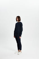 Bisiklet Yaka Sweatshirt - Koyu Lacivert