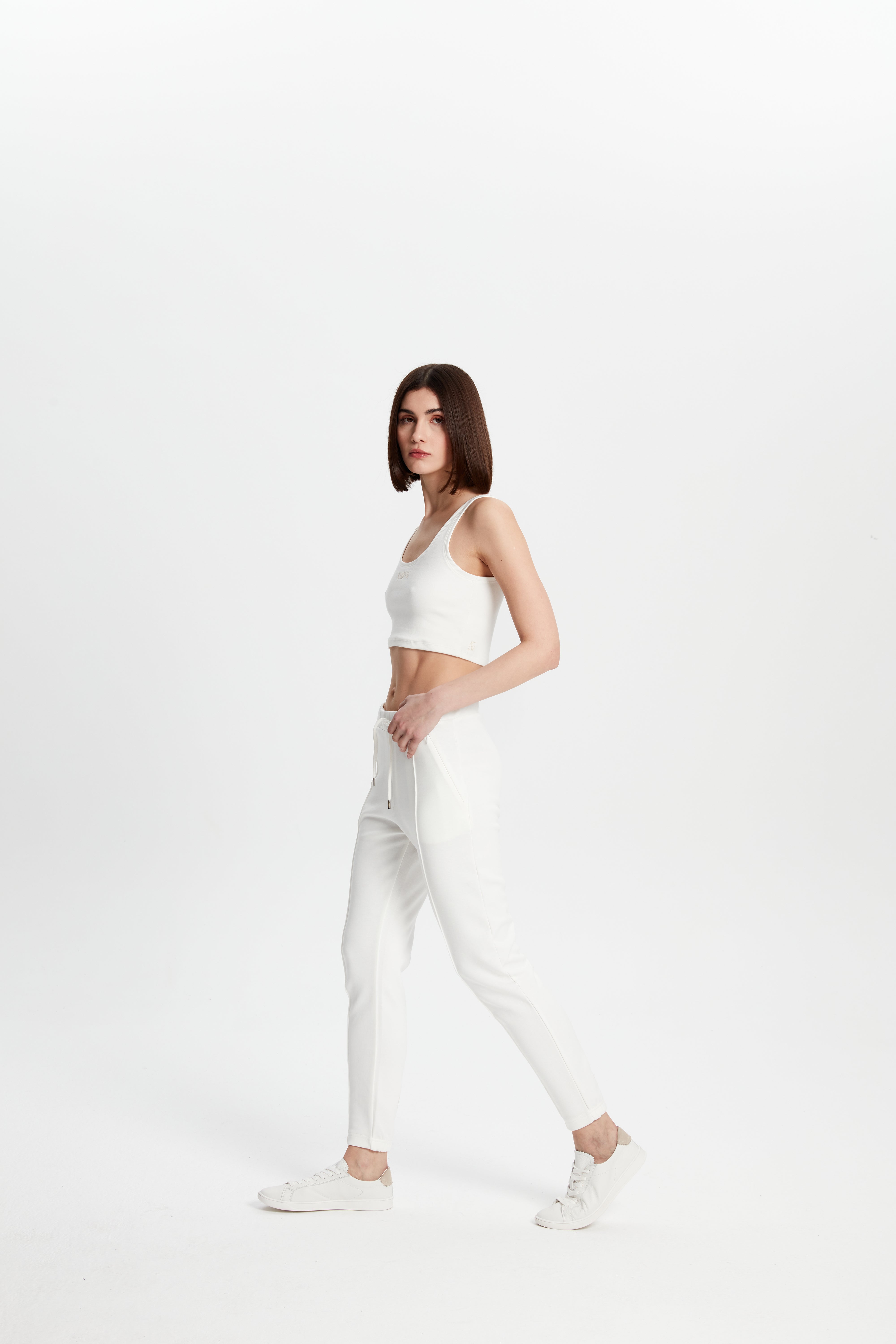 Cotton Skinny Sweatpants - Kırık Beyaz