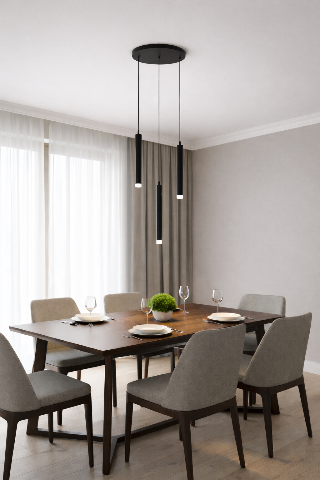 Lumiana-Axis 3'lü Sarkıt Seti-Avize-6-Milagron.com