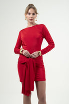 BÉLF-Luna Red Dress-Elbise-2-Milagron.com