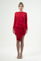 BÉLF-Luna Red Dress-Elbise-3-Milagron.com
