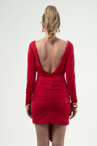 BÉLF-Luna Red Dress-Elbise-5-Milagron.com