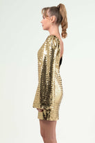 BÉLF-Nova Gold Dress-Elbise-3-Milagron.com