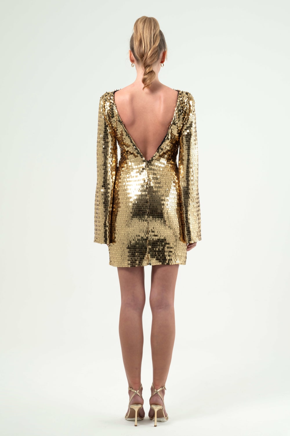 BÉLF-Nova Gold Dress-Elbise-4-Milagron.com