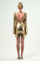 BÉLF-Nova Gold Dress-Elbise-4-Milagron.com