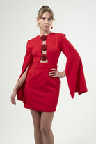 BÉLF-Valentina Red Dress-Elbise-3-Milagron.com
